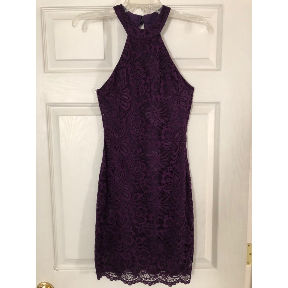 charlotte russe — purple lacey dress